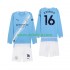 Camisola Manchester City Rodrigo Hernandez 16 Criança Equipamento Primeiro 2025-2026 Manga Comprida